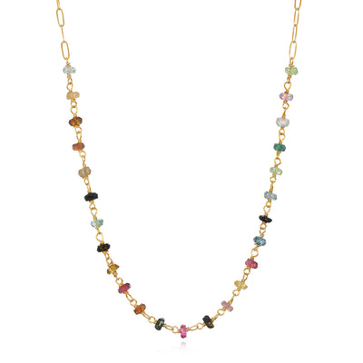 Paperclip Necklace - Tourmaline