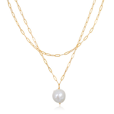 Layered Baroque Pearl Necklace