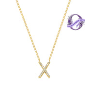 Gold Diamond Initial Necklace-All Letters