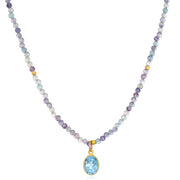 NEW! Fluorite & Topaz Charm Necklace