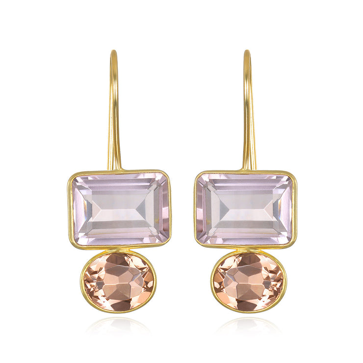 Valencia Earring-Blush & Champagne Gold
