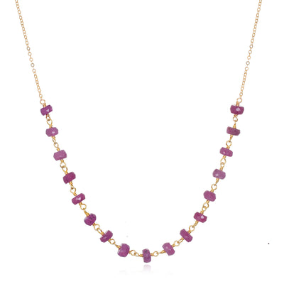 Rondelle Layering Necklace - Ruby