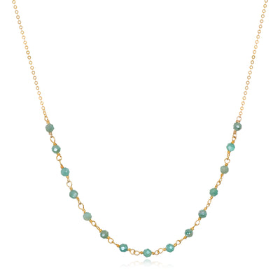 Rondelle Layering Necklace - Emerald