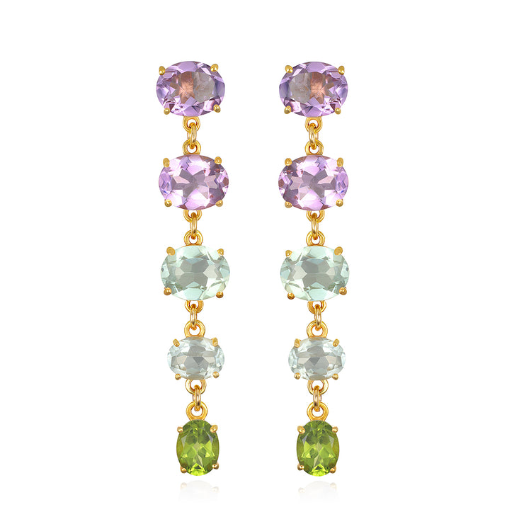 Statement Violet Post Earring