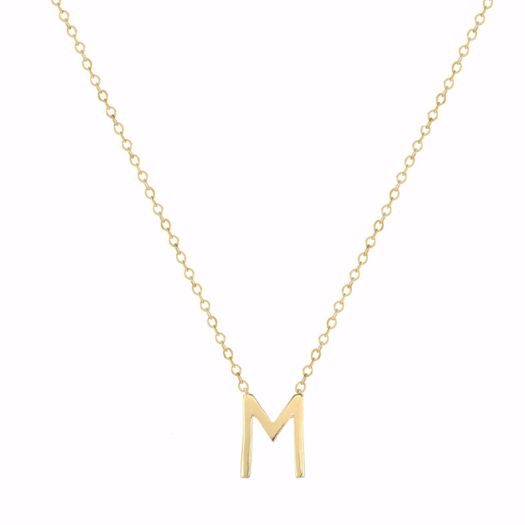 Letter Initial Necklace Gold