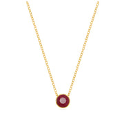 Birthstone Solitaire Necklace-July Ruby