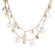 Layered Keshi Pearl Sparkle Necklace