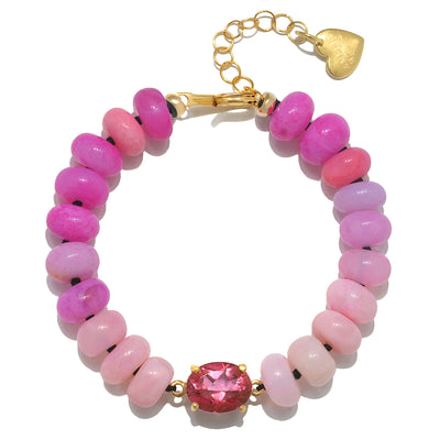 NEW! Pink Opal & Topaz Bracelet
